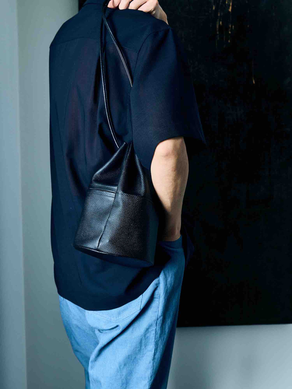 2Way Drawstring Leather Bag