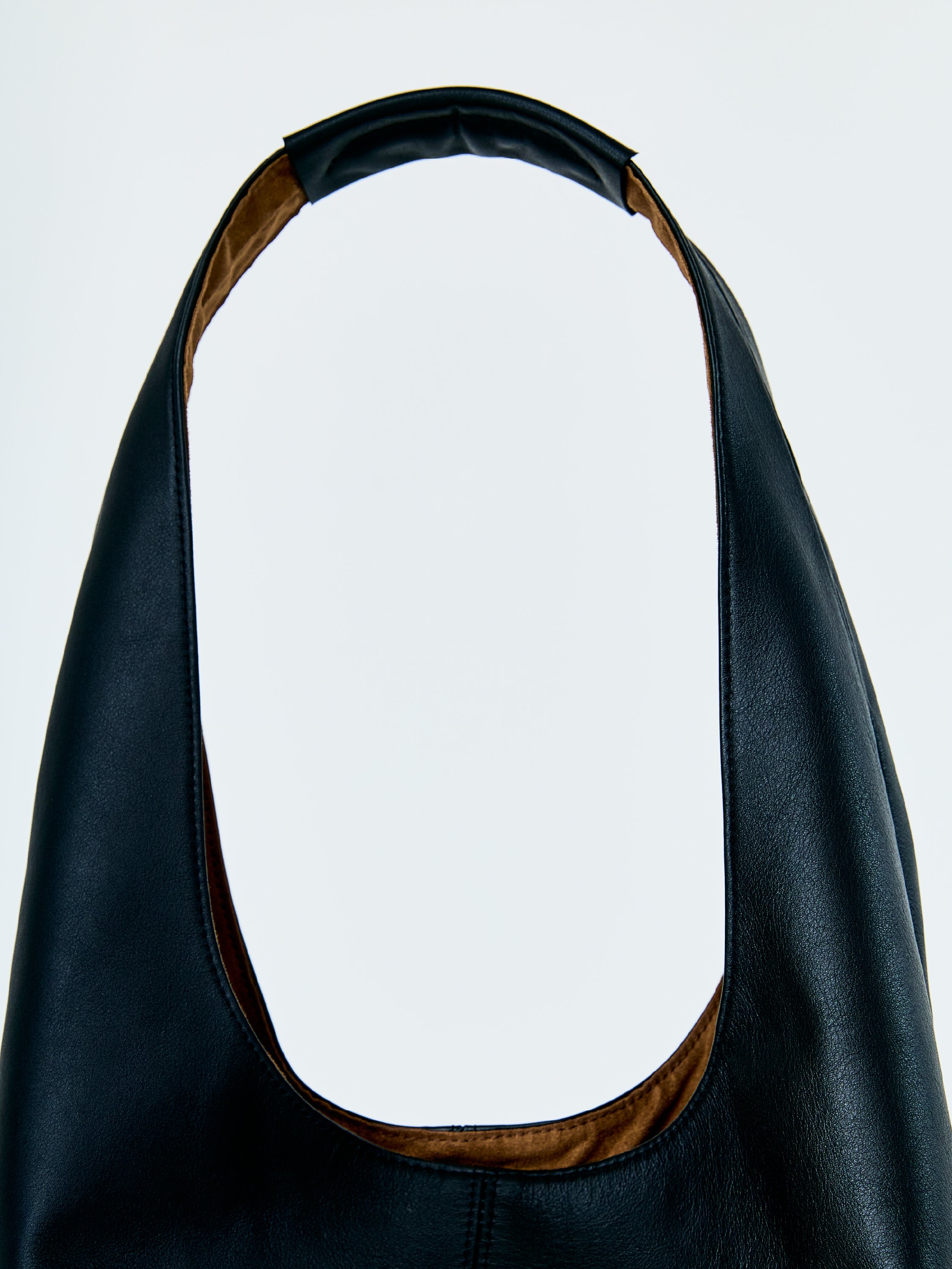 Triangle Shoulder Leather Bag