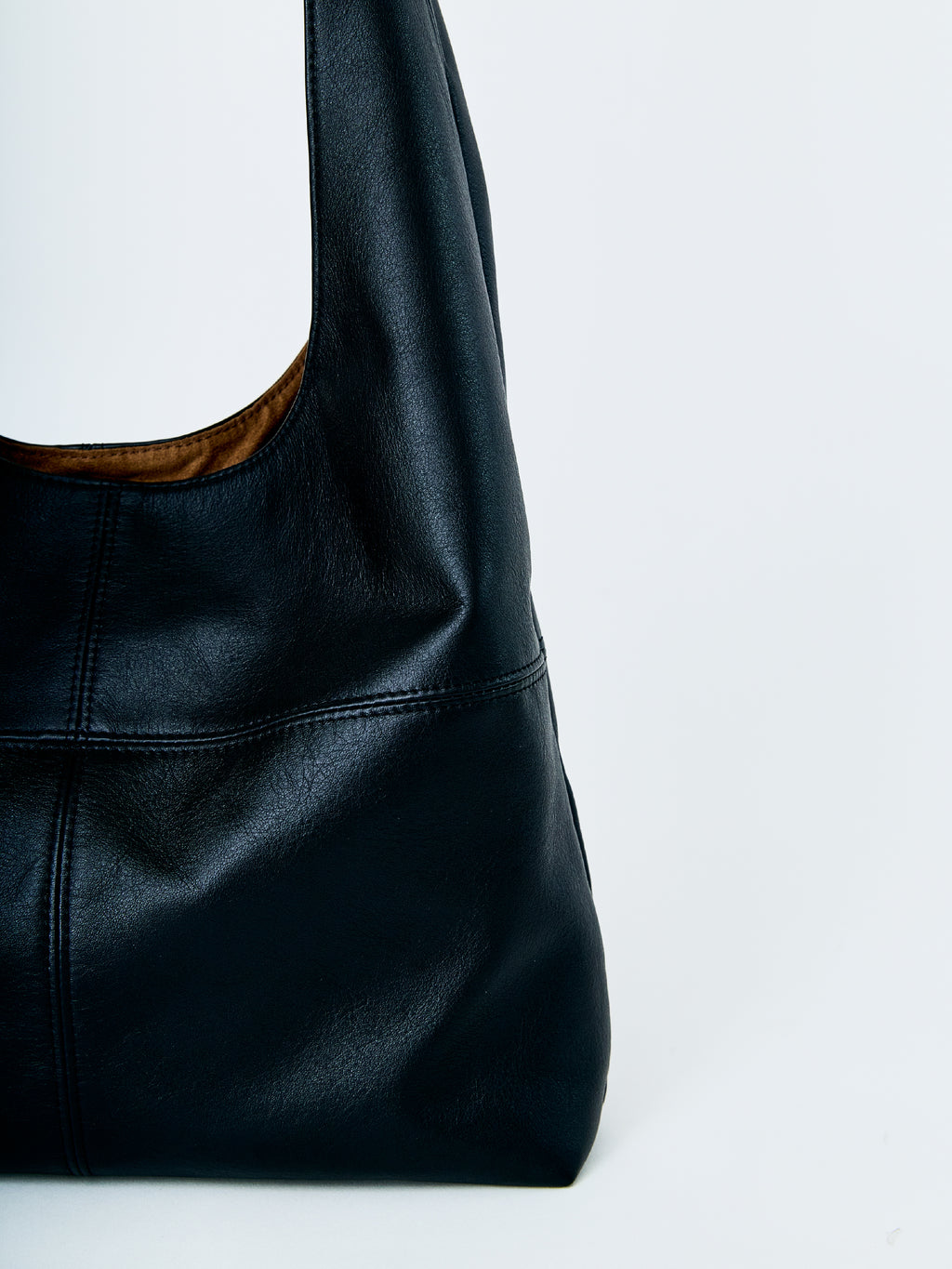Triangle Shoulder Leather Bag