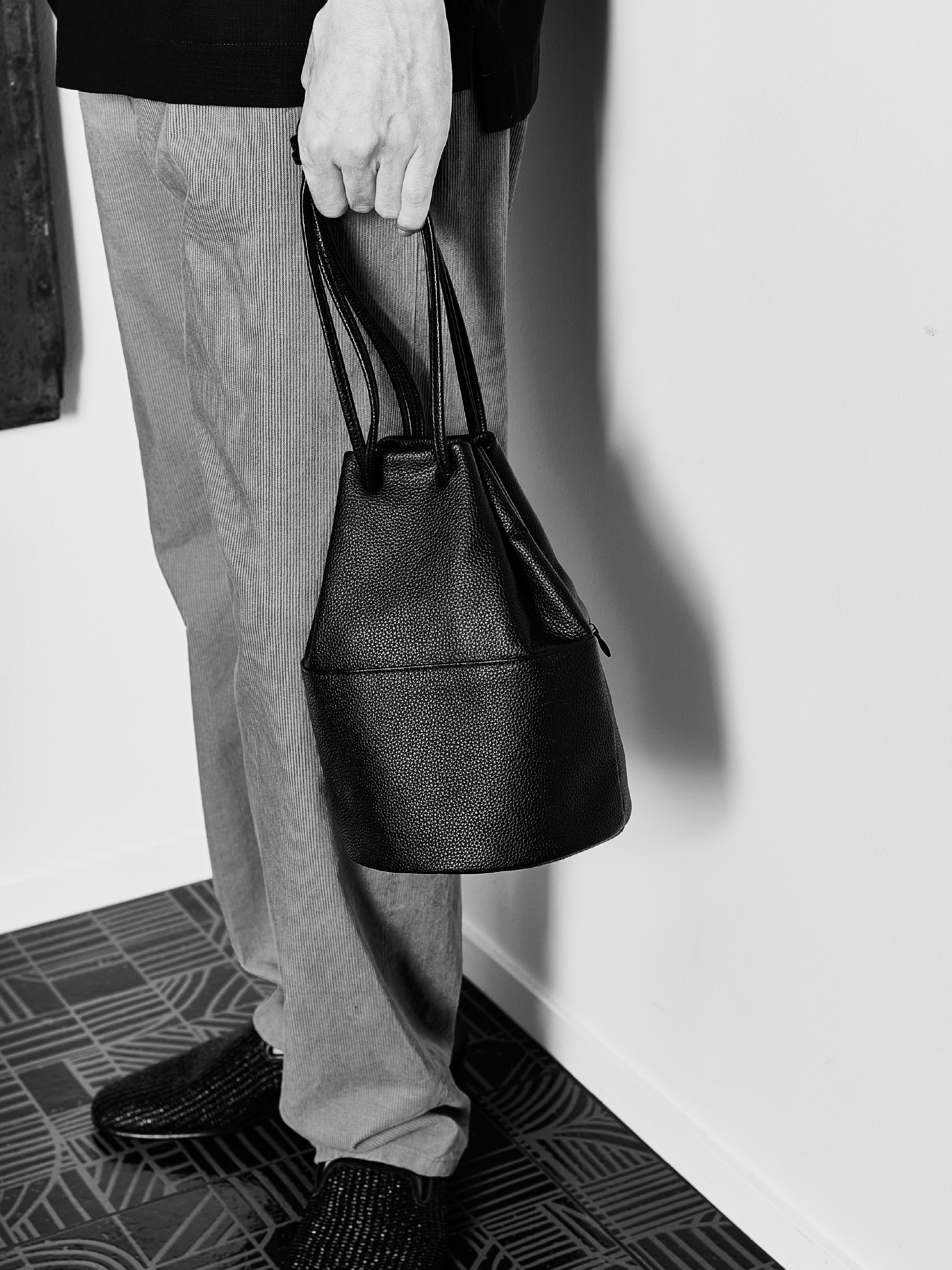 2Way Drawstring Leather Bag